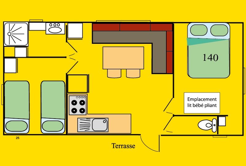 Plan du nouveau mobil-home 25m²